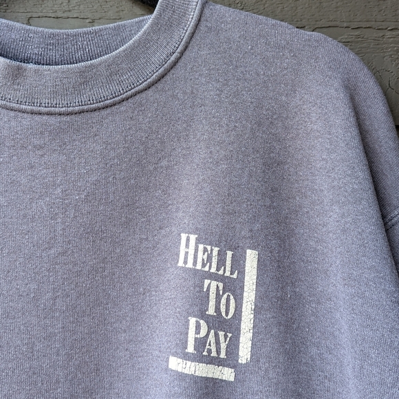 VTG 90s The Jeff Healey Band Hell Top Pay Tour with ZZ Top Sweatshirt XL - Picture 2 of 9